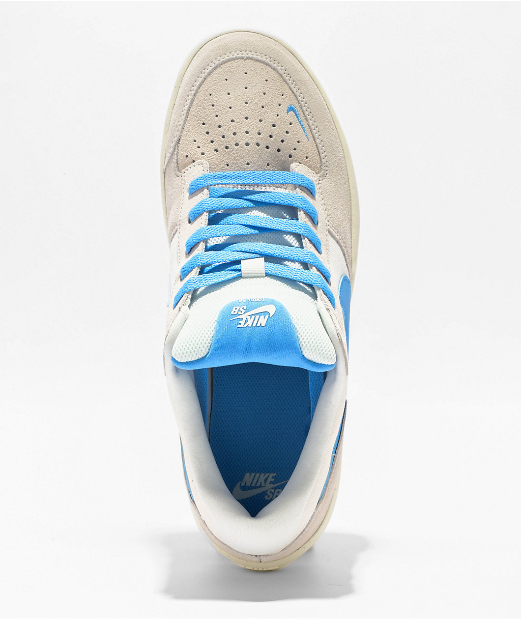 Nike SB Force 58 White & Baby Blue Skate Shoes