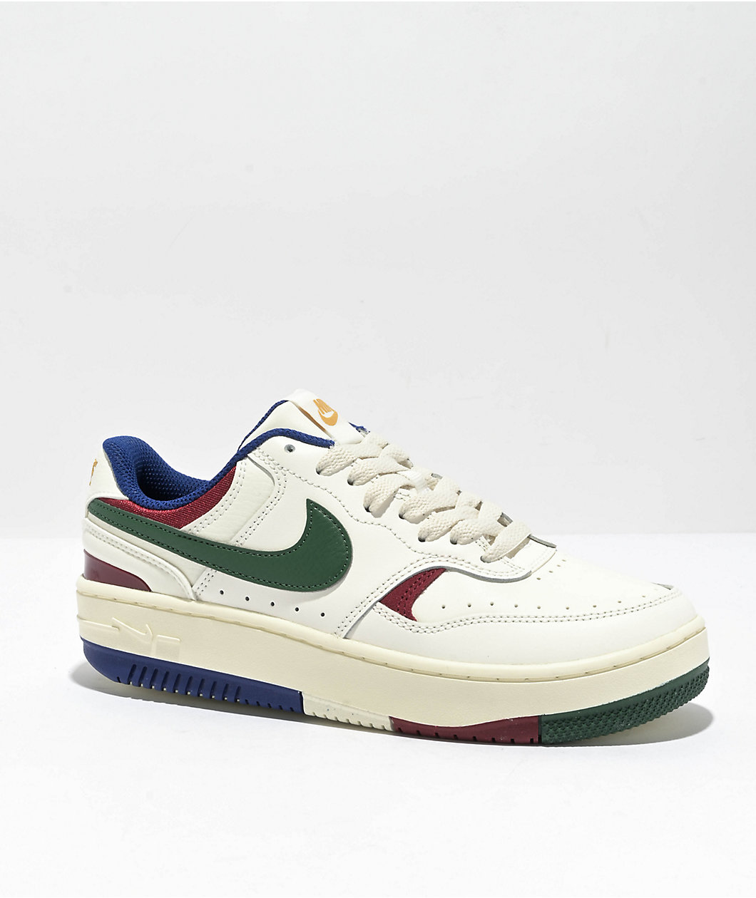 Nike SB Gamma Force Sail, Fir, Wheat Gold & Team Red Skate Shoes