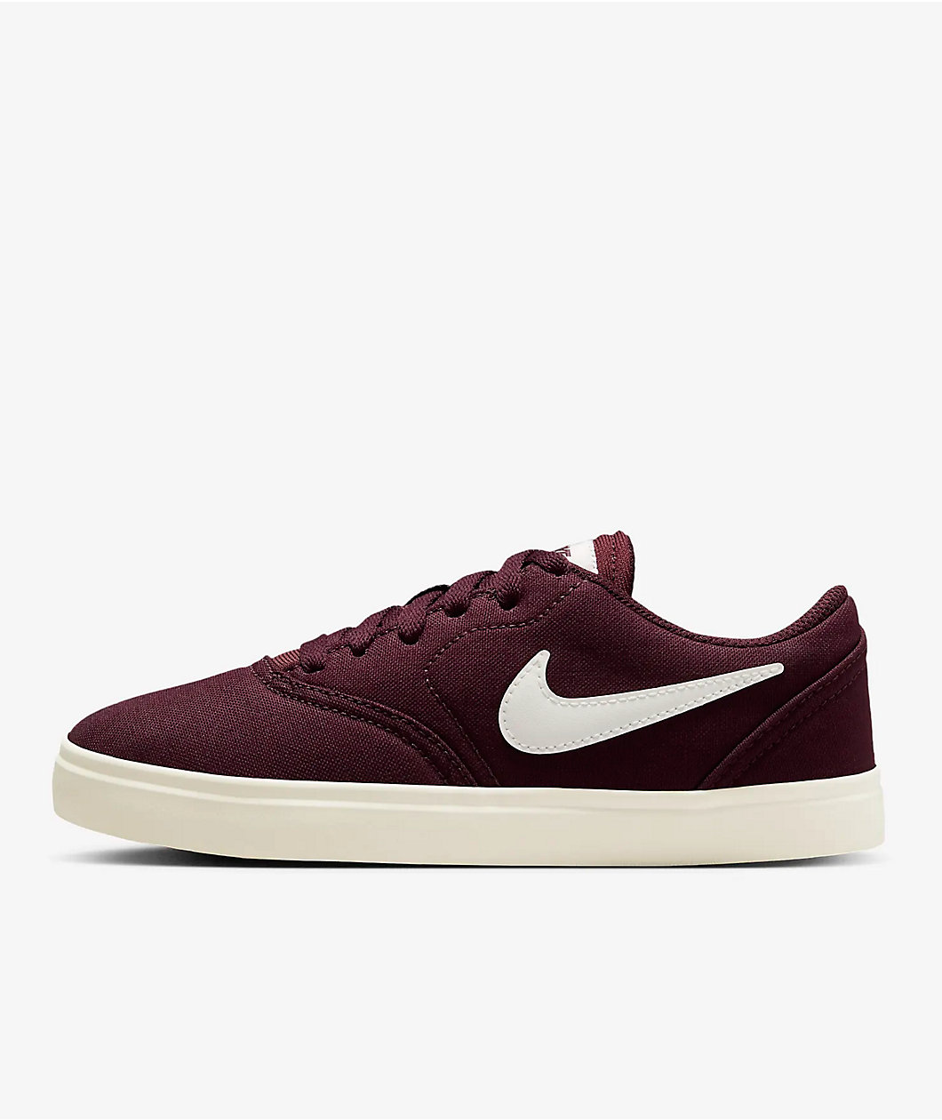 Nike SB Kids Check Canvas Burgundy Crush & Sail Skate Shoes