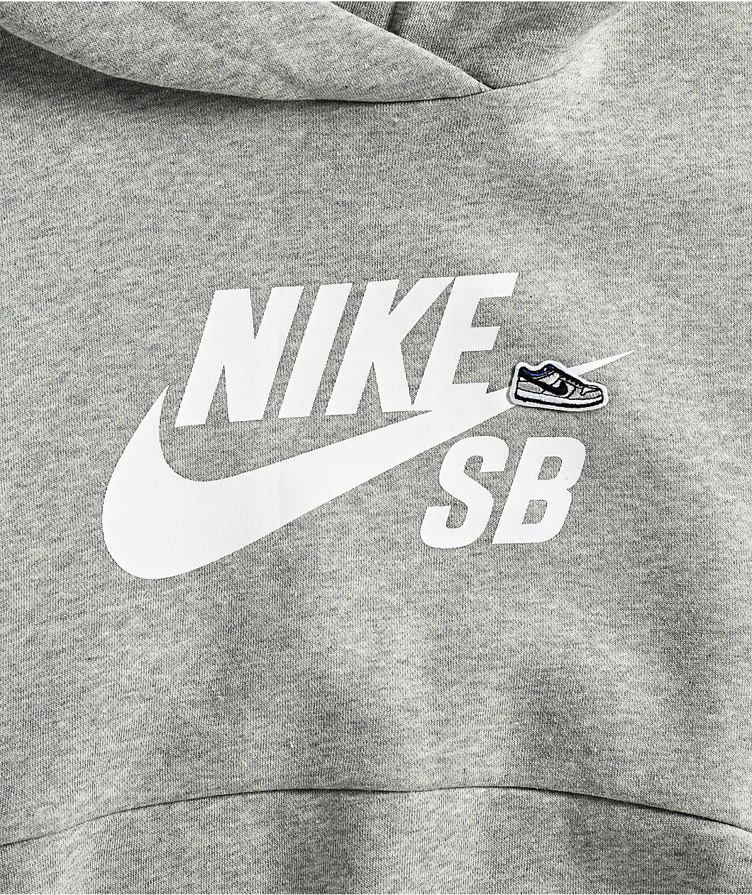 Nike SB Kids Icon EasyOn Grey Hoodie