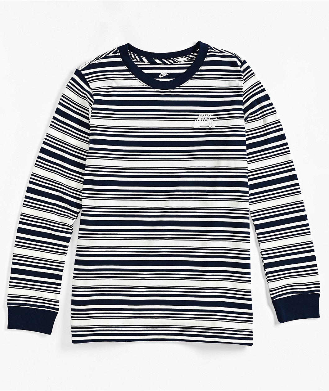 Nike SB Kids Skate Sail & Midnight Navy Stripe Long Sleeve T-Shirt