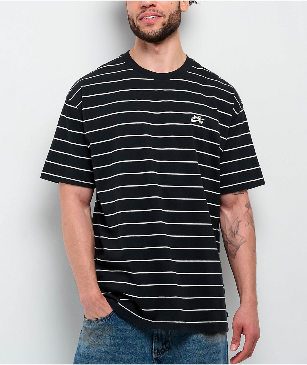 Nike SB Max90 Striped Black T-Shirt