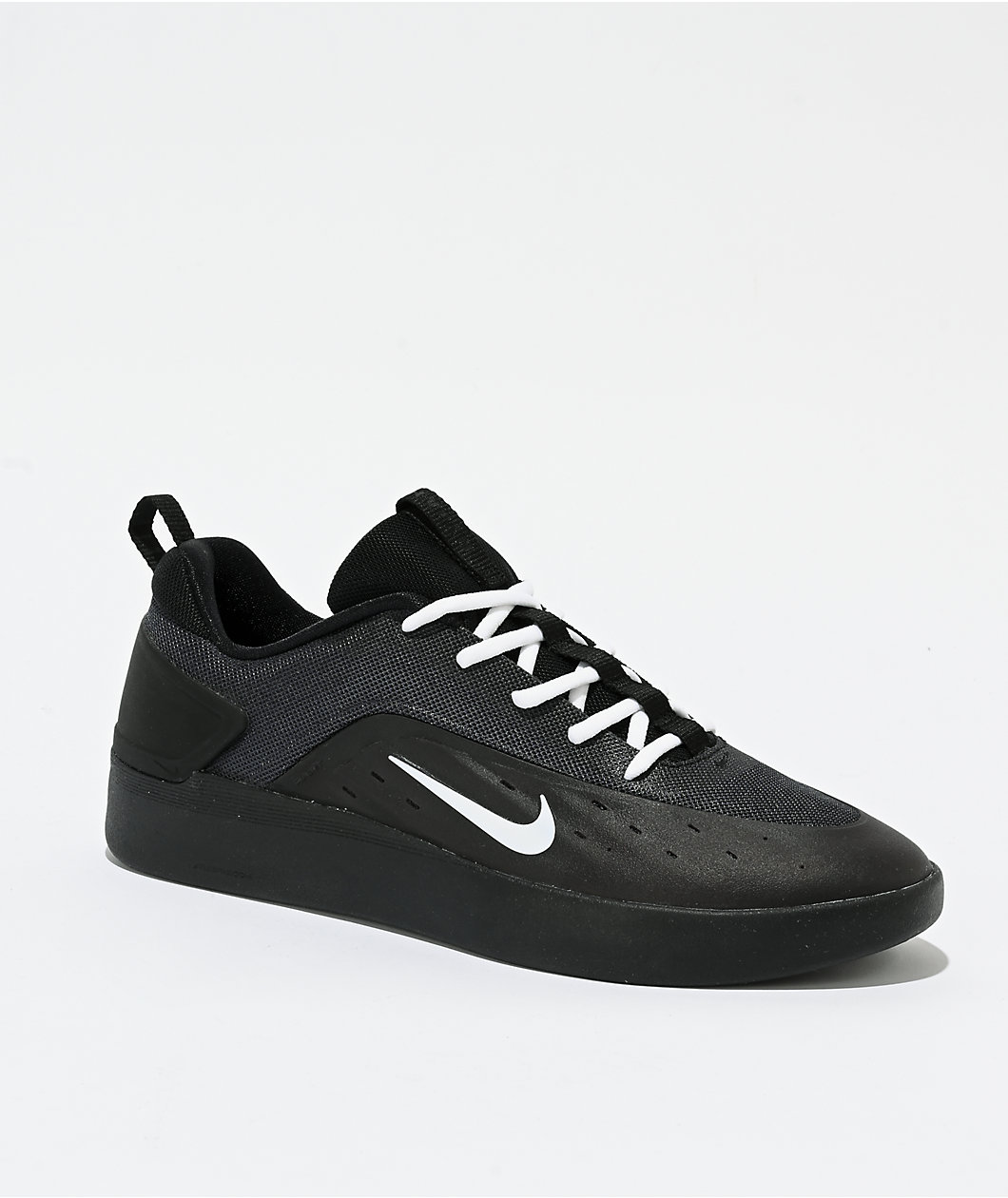 Nike SB Nyjah 4 Black & White Skate Shoes