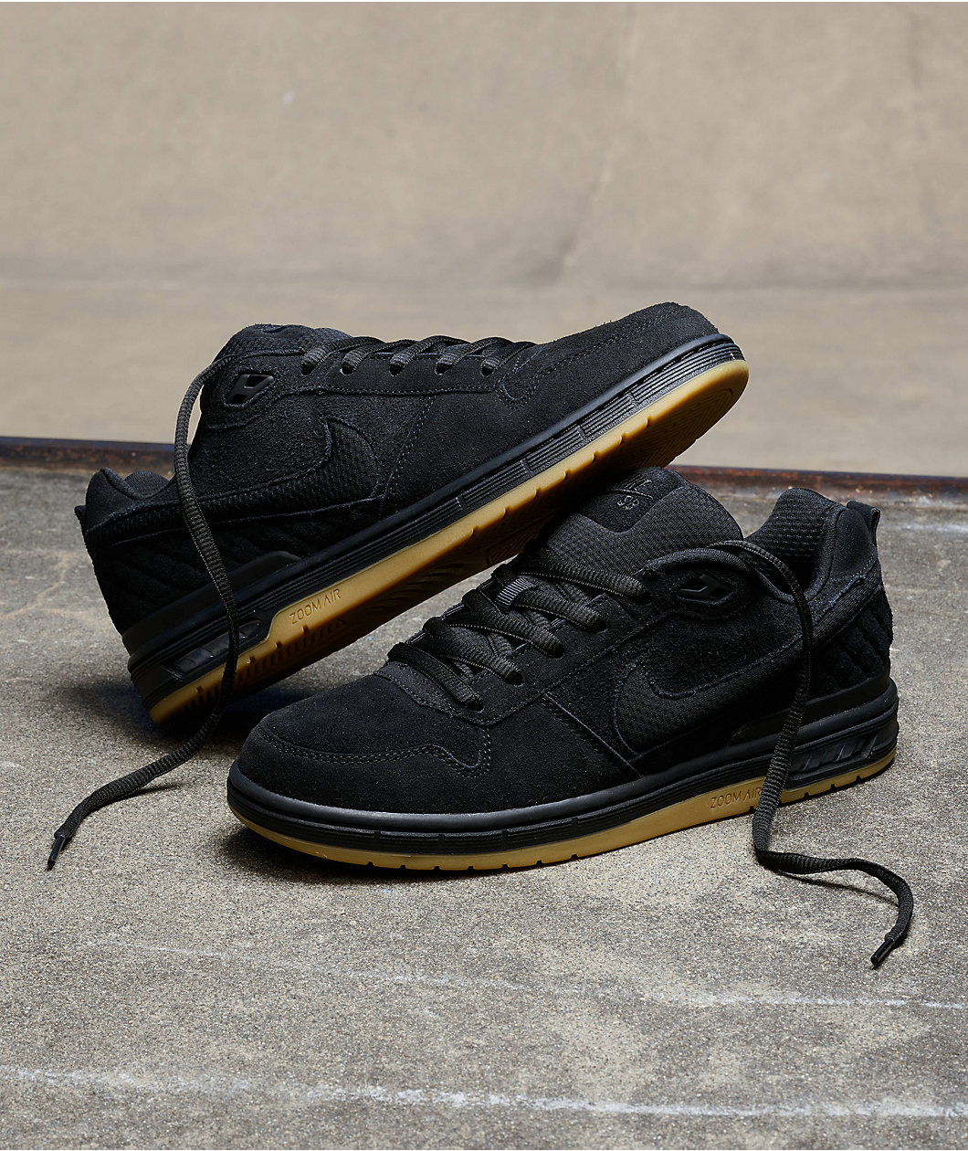 Nike SB P-Rod 1 Zoom Air Low Black & Gum Skate Shoes