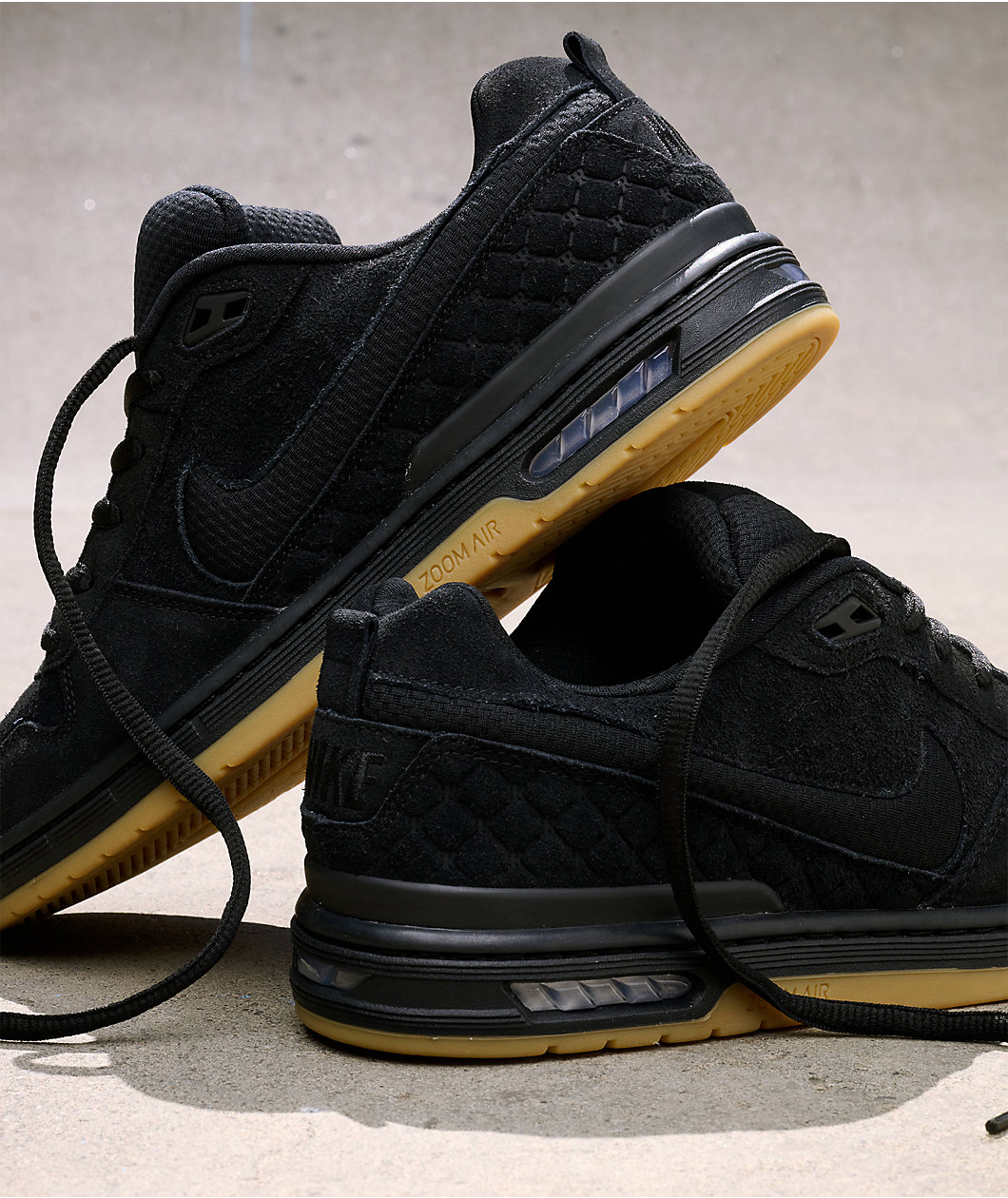 Nike SB P-Rod 1 Zoom Air Low Black & Gum Skate Shoes