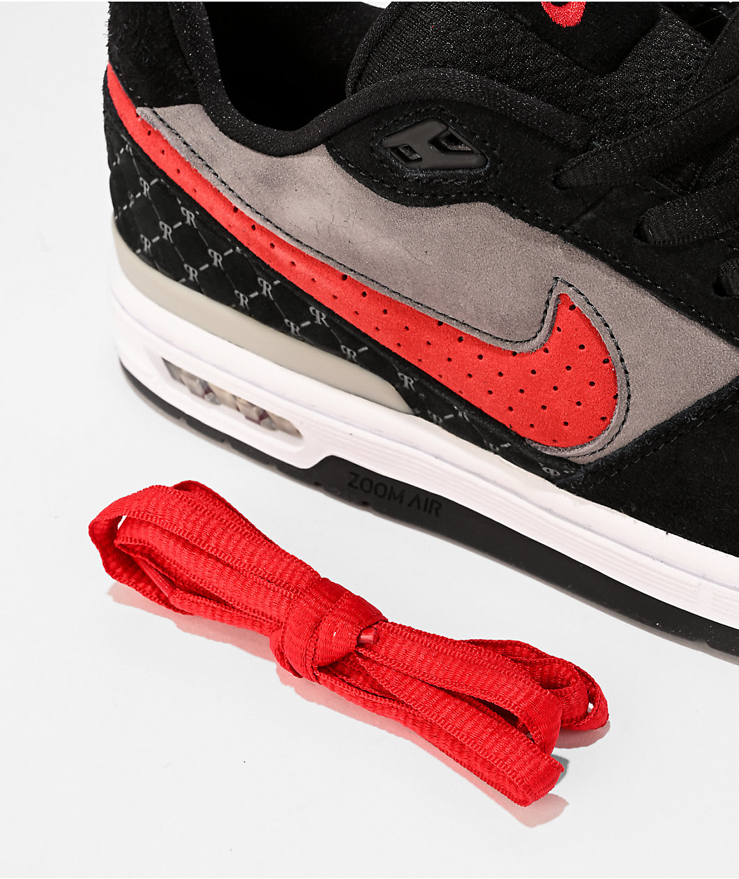 Nike SB P-Rod 1 Zoom Air Low Grey, Black & Red Skate Shoes