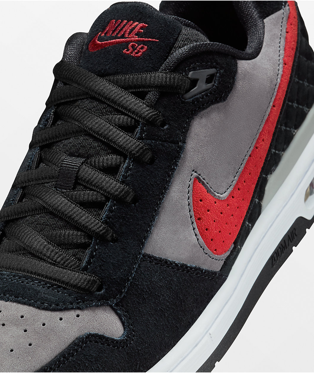 Nike SB P-Rod 1 Zoom Air Low Grey, Black & Red Skate Shoes