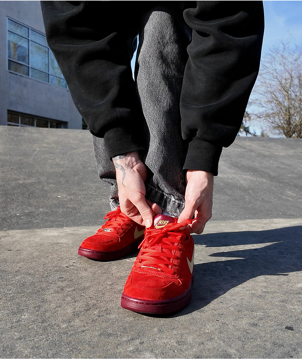 Nike SB P-Rod 1 Zoom Air Low Habanero Red & Club Gold Skate Shoes