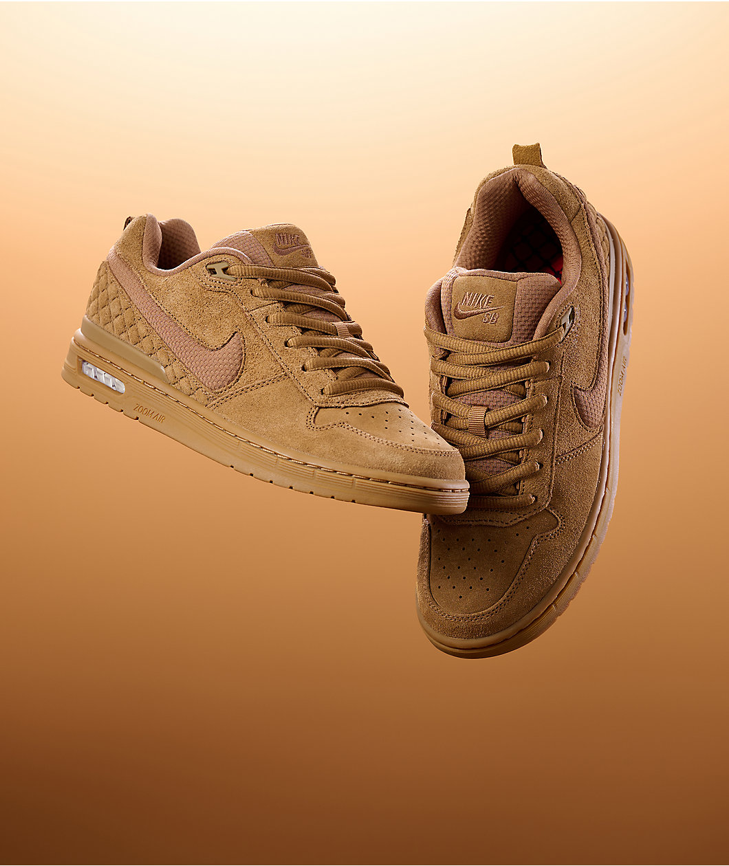 Nike SB P-Rod 1 Zoom Air Low Light British Tan Skate Shoes