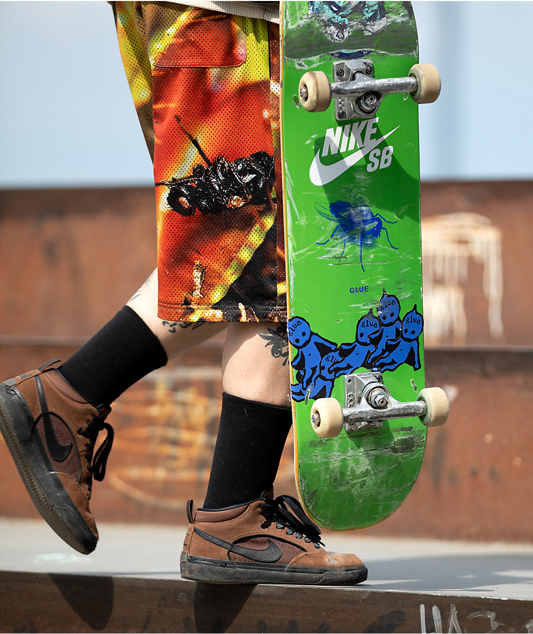 Nike SB React Leo Cacao Wow & Black Skate Shoes