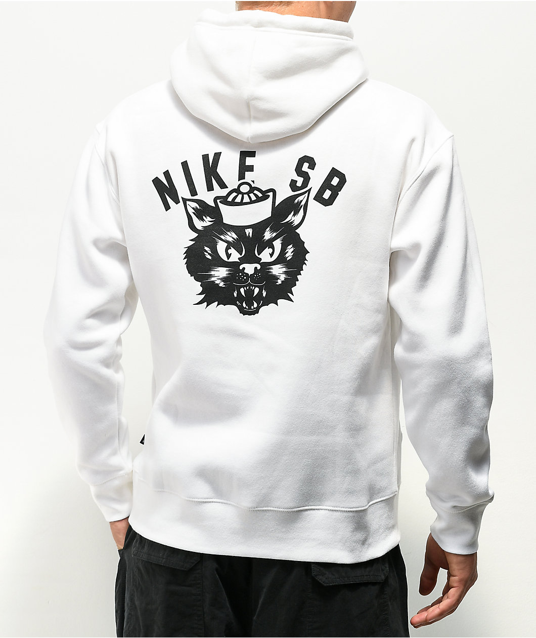 Nike SB Saber Cat White Hoodie