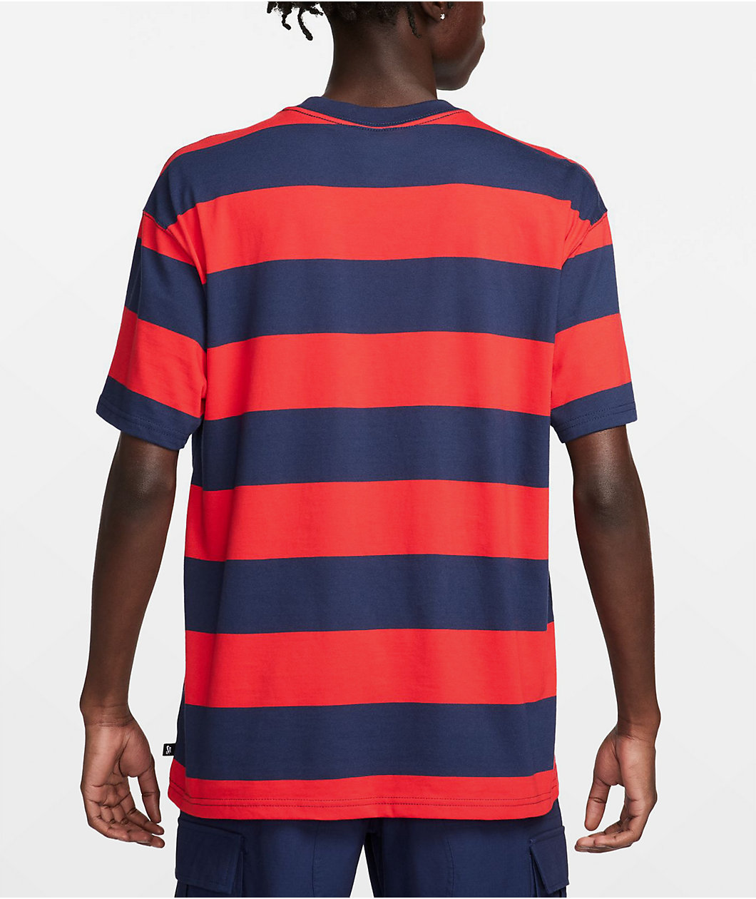 Nike SB University Navy & Red Stripe T-Shirt