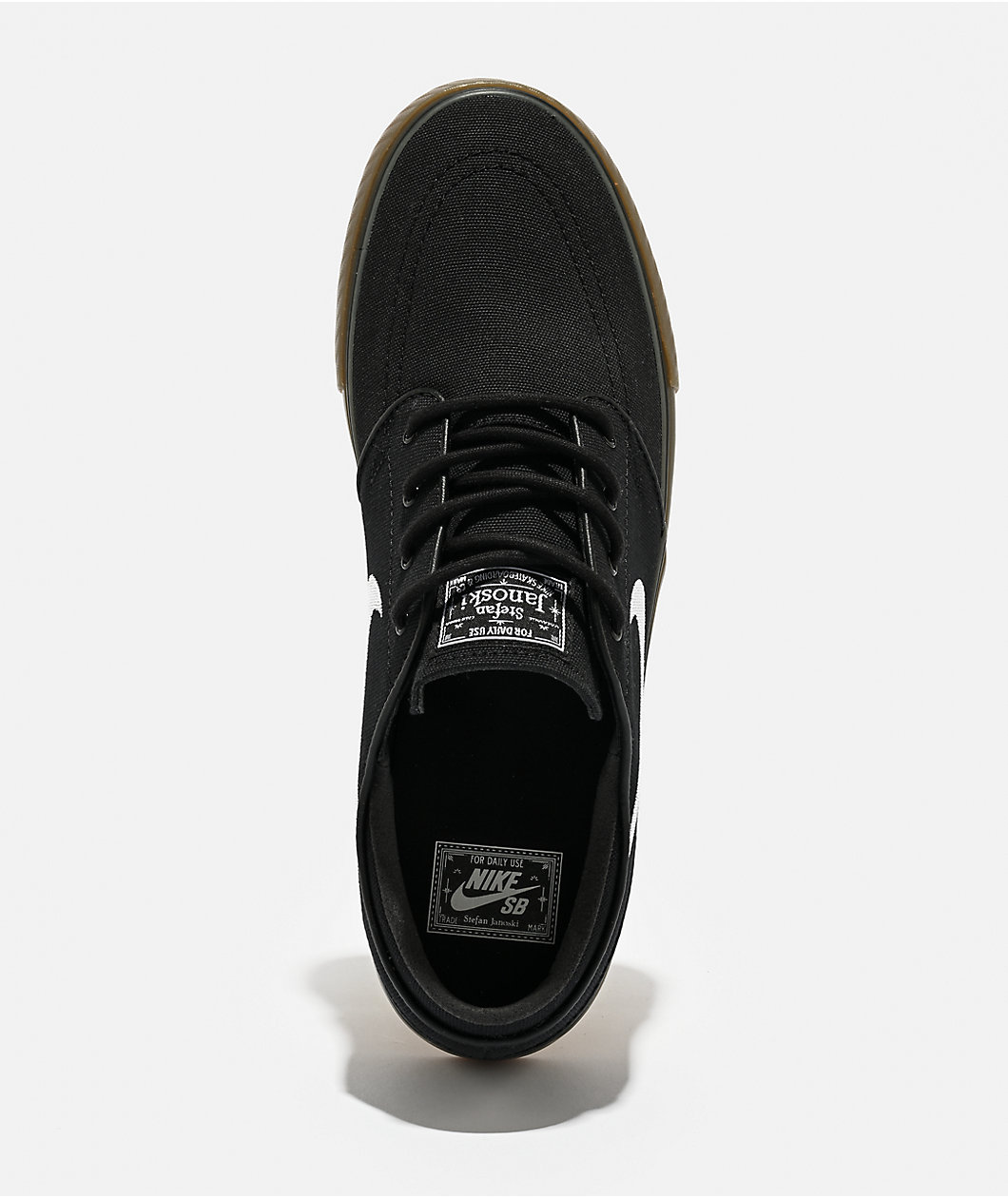 Nike SB Zoom Janoski OG+ Black & Gum Canvas Skate Shoes