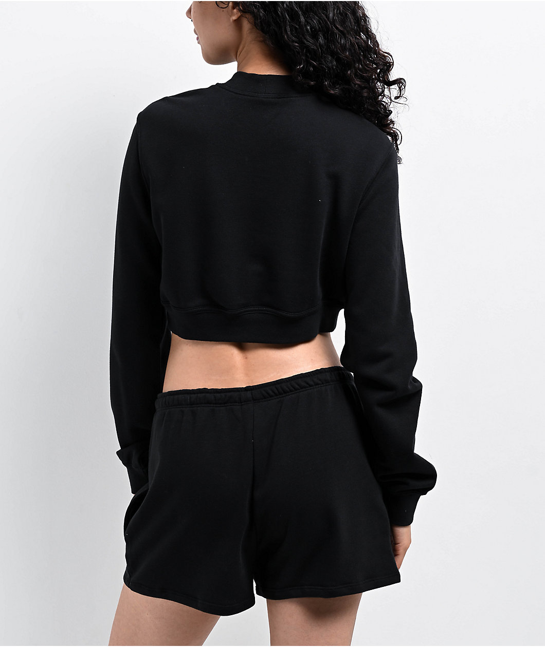 Nike Sportswear Chill Black Long Sleeve Crop T-Shirt