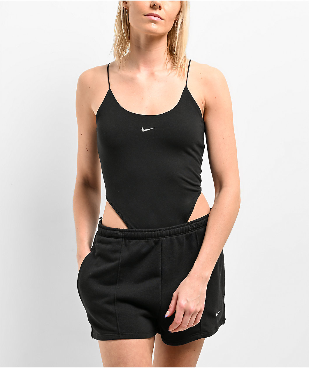 Nike Sportswear Chill Knit Black Cami Bodysuit