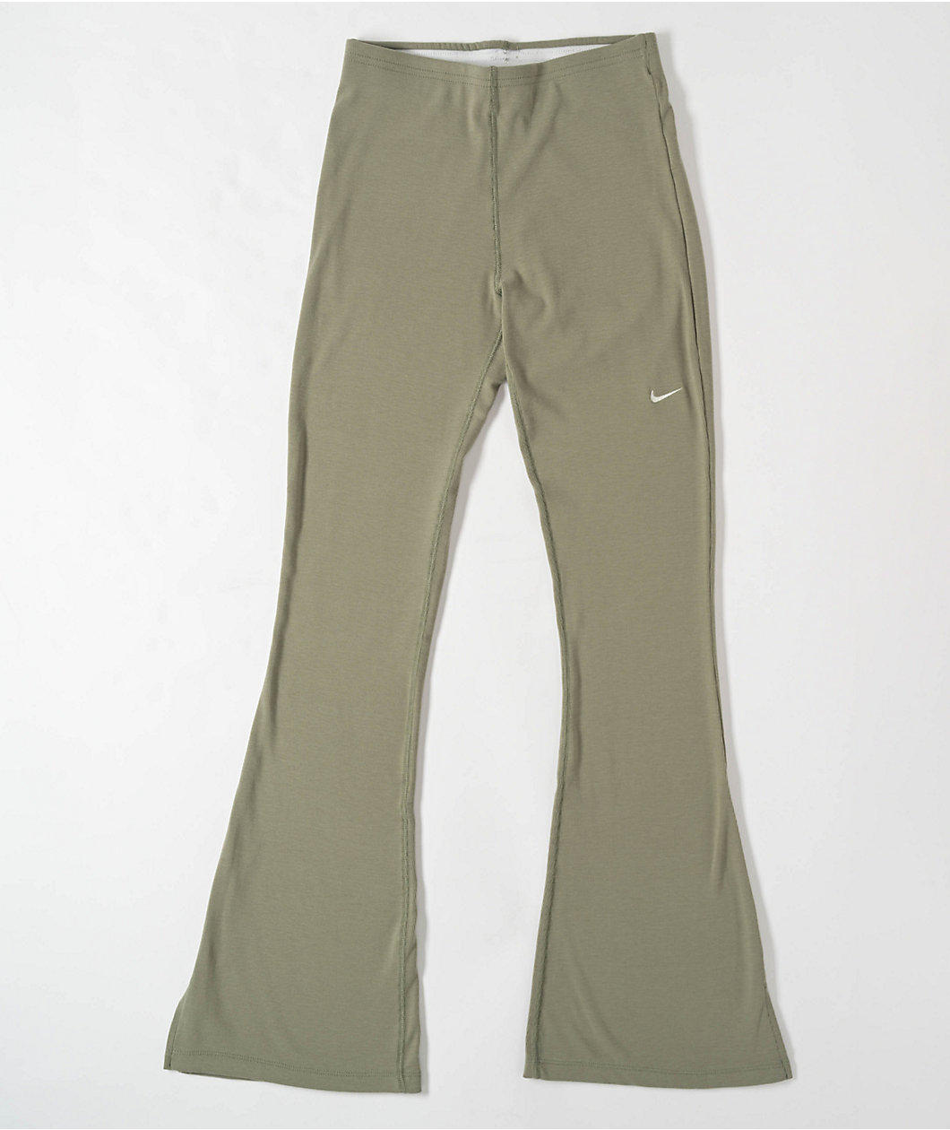 Nike Sportswear Chill Knit Mini-Rib Light Army Flare Leggings