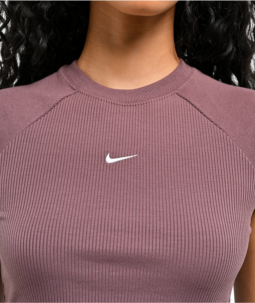 Nike Sportswear Chill Knit Ribbed Tattoo Brown T-Shirt