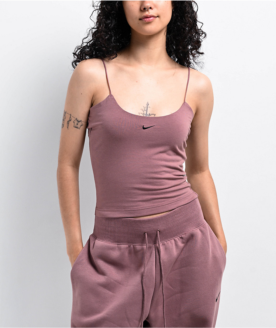 Nike Sportswear Chill Knit Smokey Mauve Cami Top