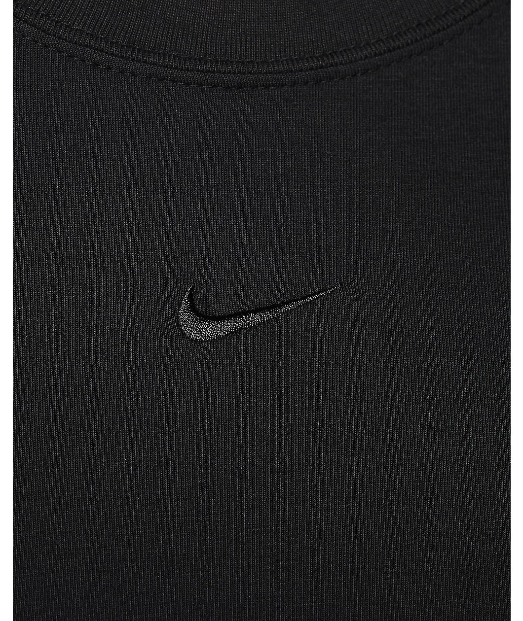 Nike Sportswear Chill Knit Square Neck Black Crop T-Shirt