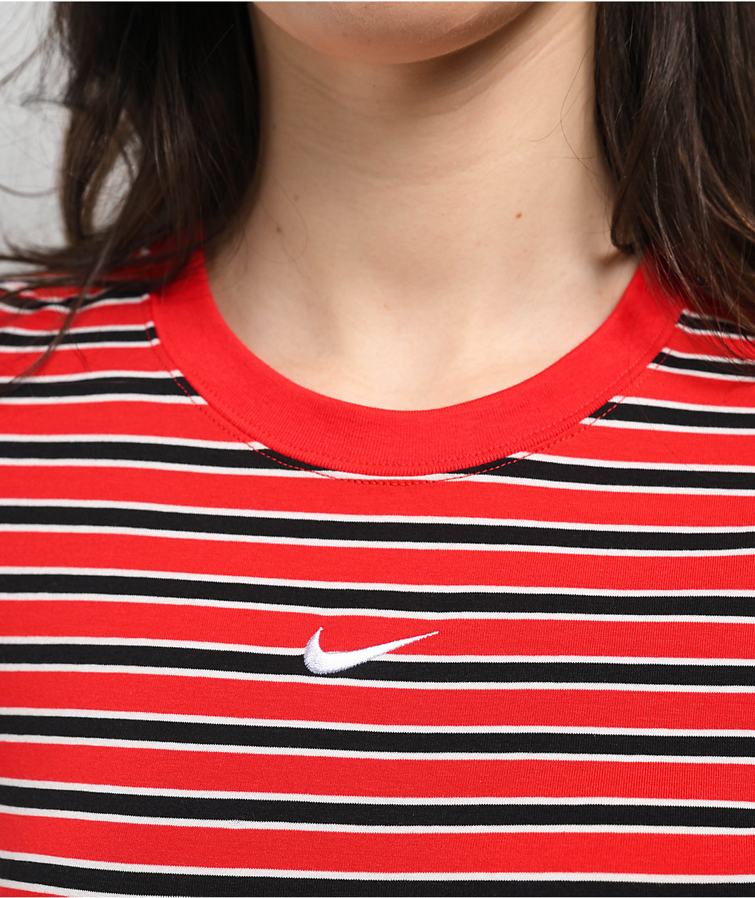 Nike Sportswear Chill Striped Red Knit T-Shirt