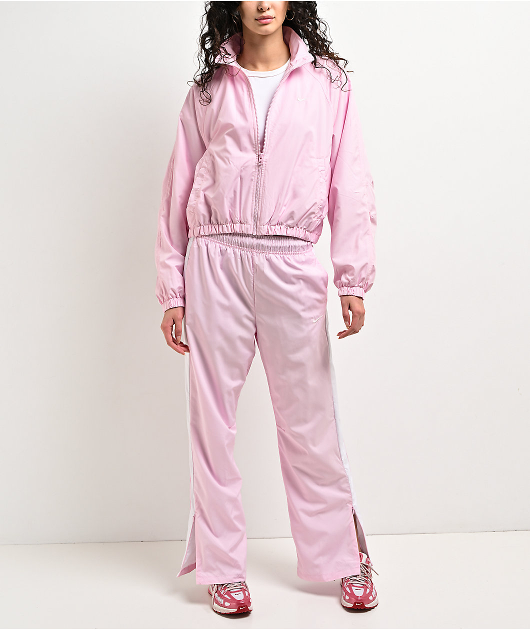 Nike Sportswear Classic UV Pink Oversized Track Jacket