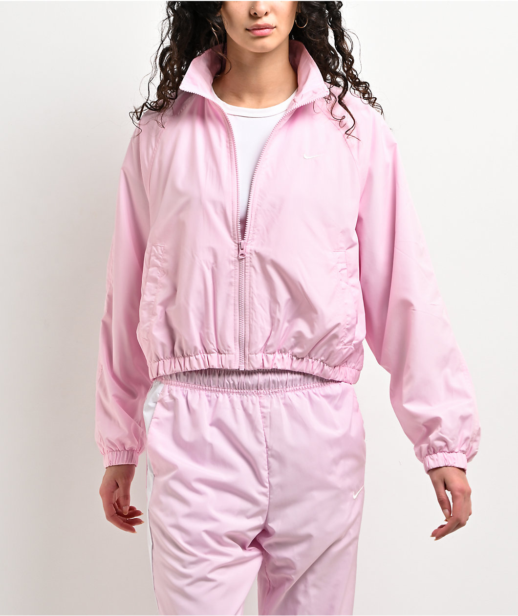 Nike Sportswear Classic UV Pink Oversized Track Jacket