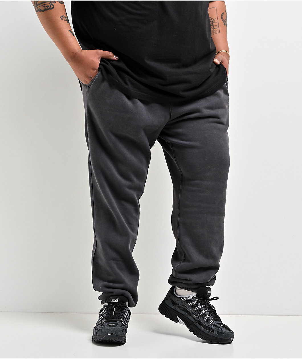 Nike Sportswear Club Anthracite Black Wash Jogger Sweatpants