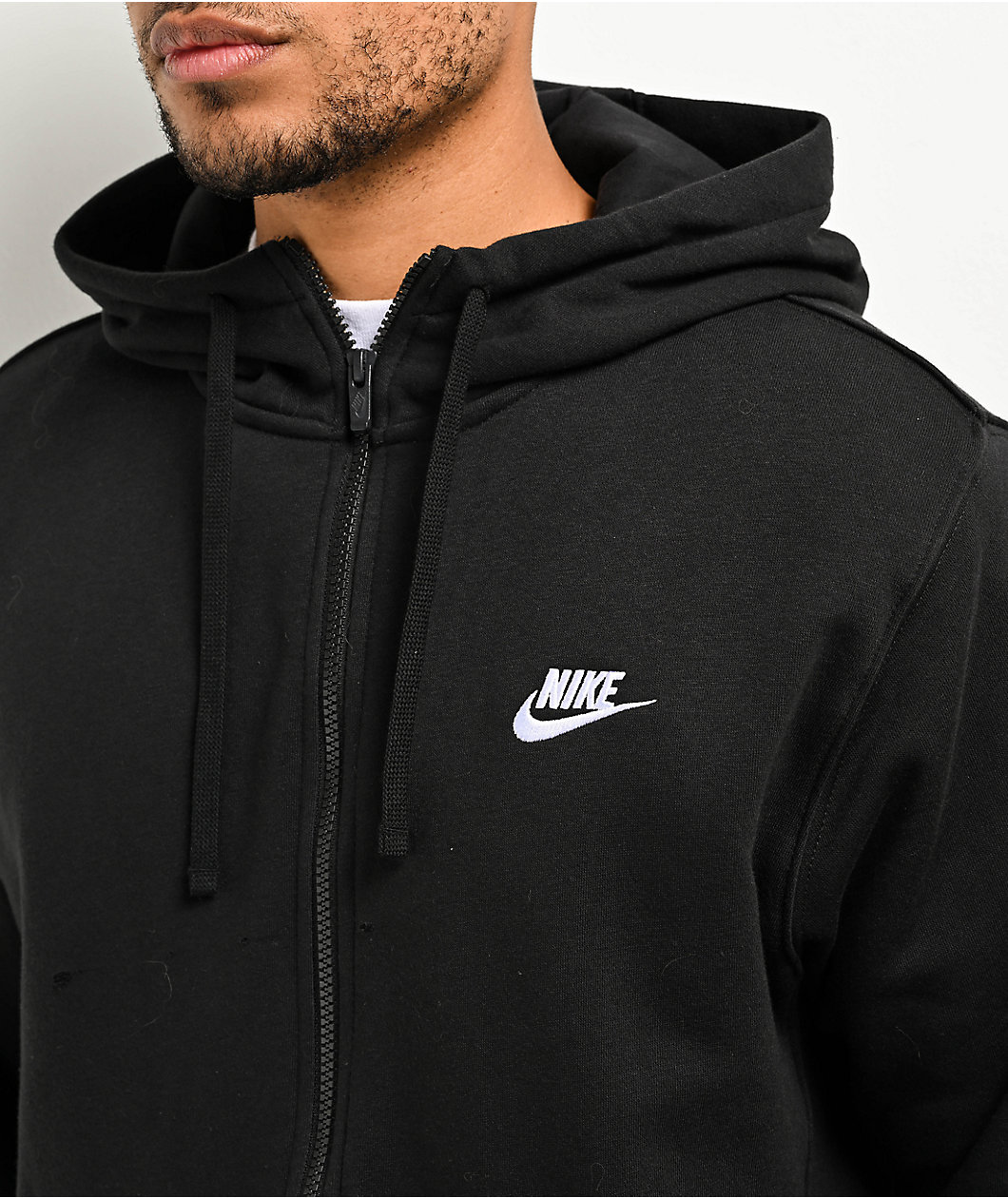 Nike Sportswear Club Black & White Zip Hoodie