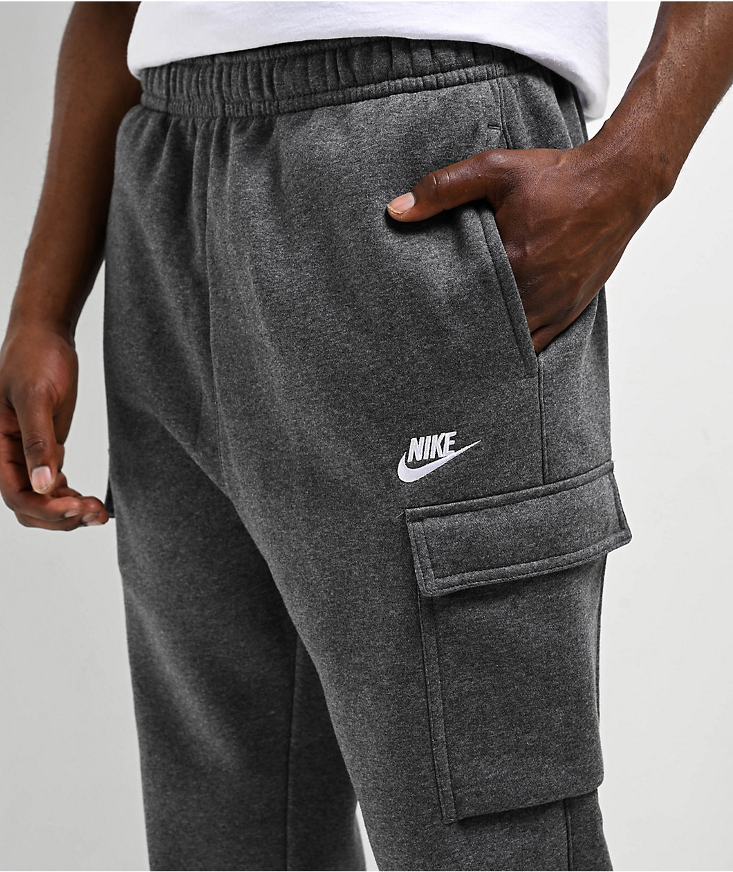 Nike Sportswear Club Charcoal Cargo Jogger Sweatpants