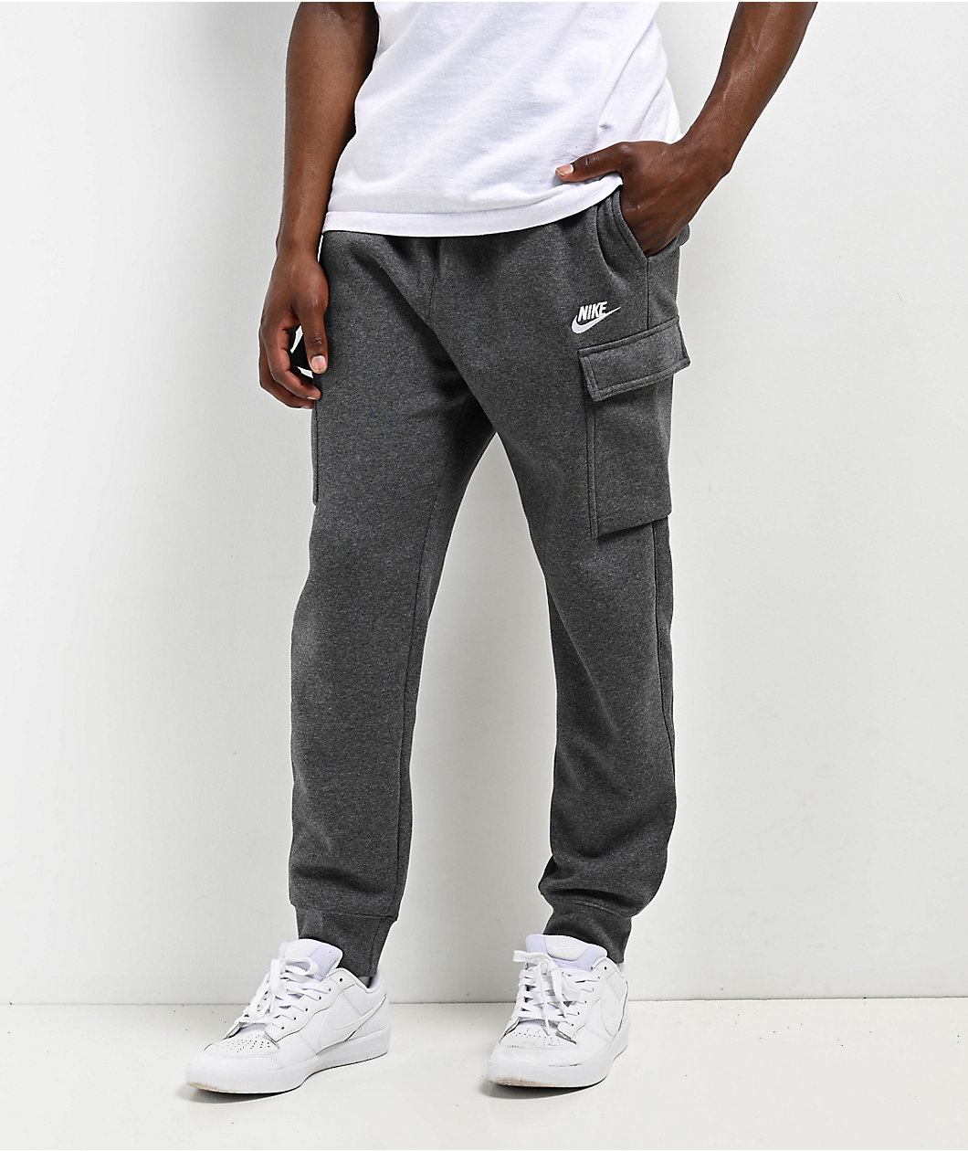 Nike Sportswear Club Charcoal Cargo Jogger Sweatpants