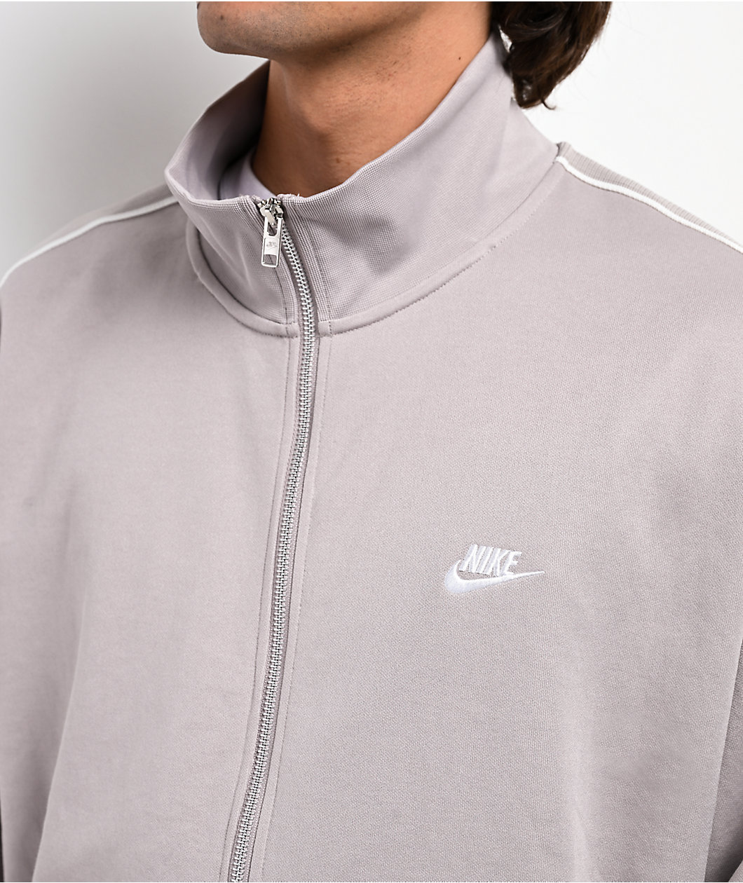Nike Sportswear Club Fleece Grey Oversized Zip Track Jacket