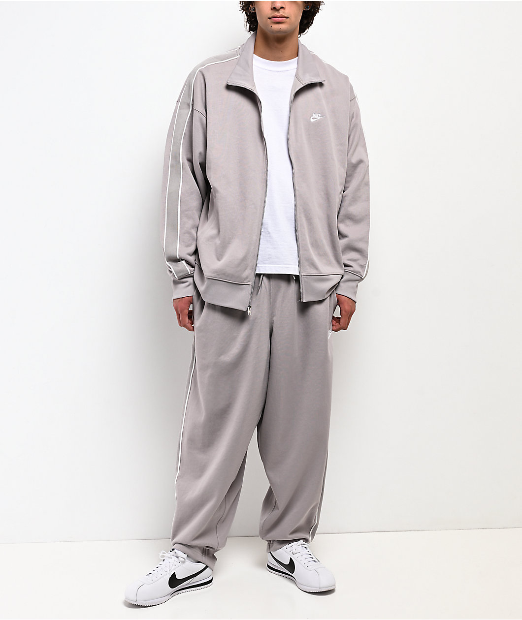 Nike Sportswear Club Fleece Grey Oversized Zip Track Jacket