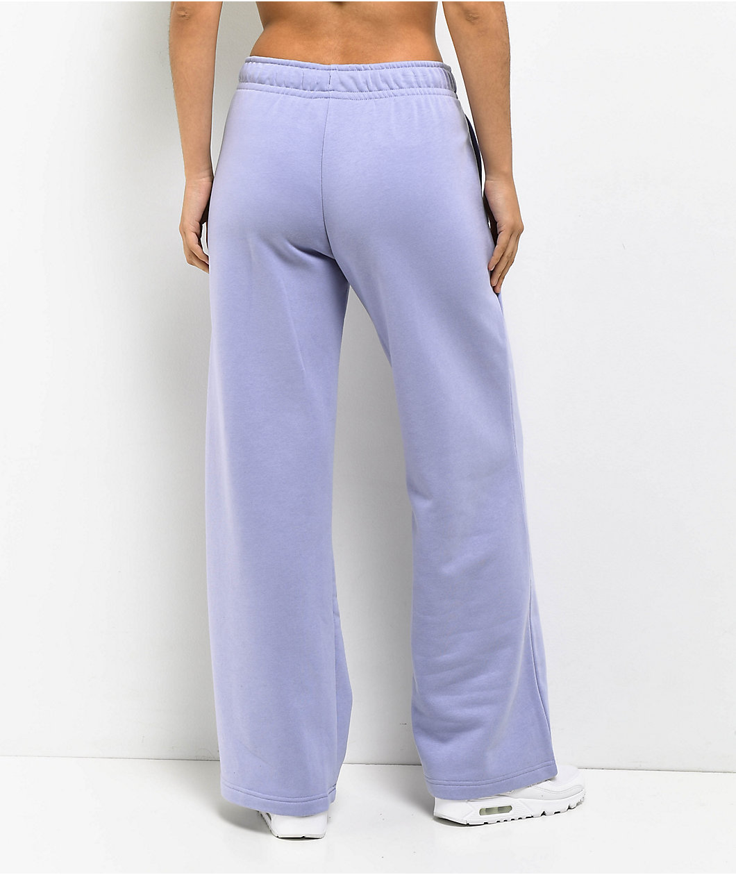 Nike Sportswear Club Purple Wide Leg Fleece Sweatpants