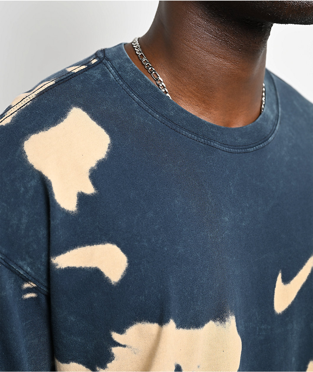 Nike Sportswear Floral Print Grey Wash T-Shirt
