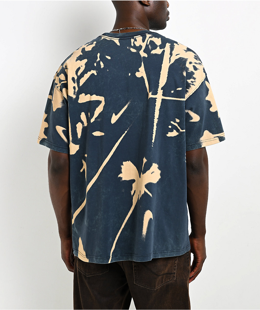 Nike Sportswear Floral Print Grey Wash T-Shirt