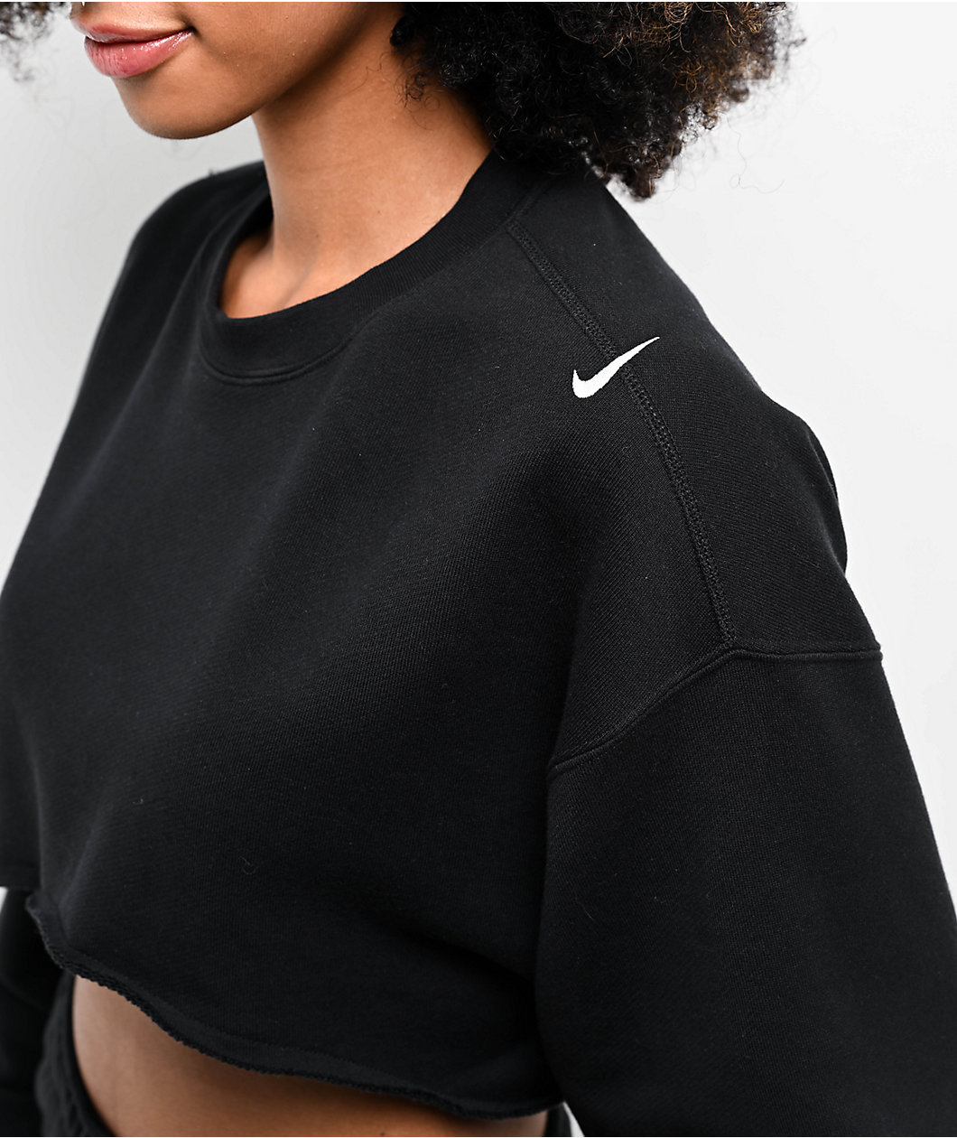 Nike Sportswear French Terry Black Oversized Shrug Sweatshirt