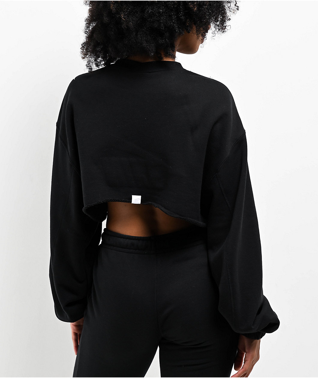 Nike Sportswear French Terry Black Oversized Shrug Sweatshirt