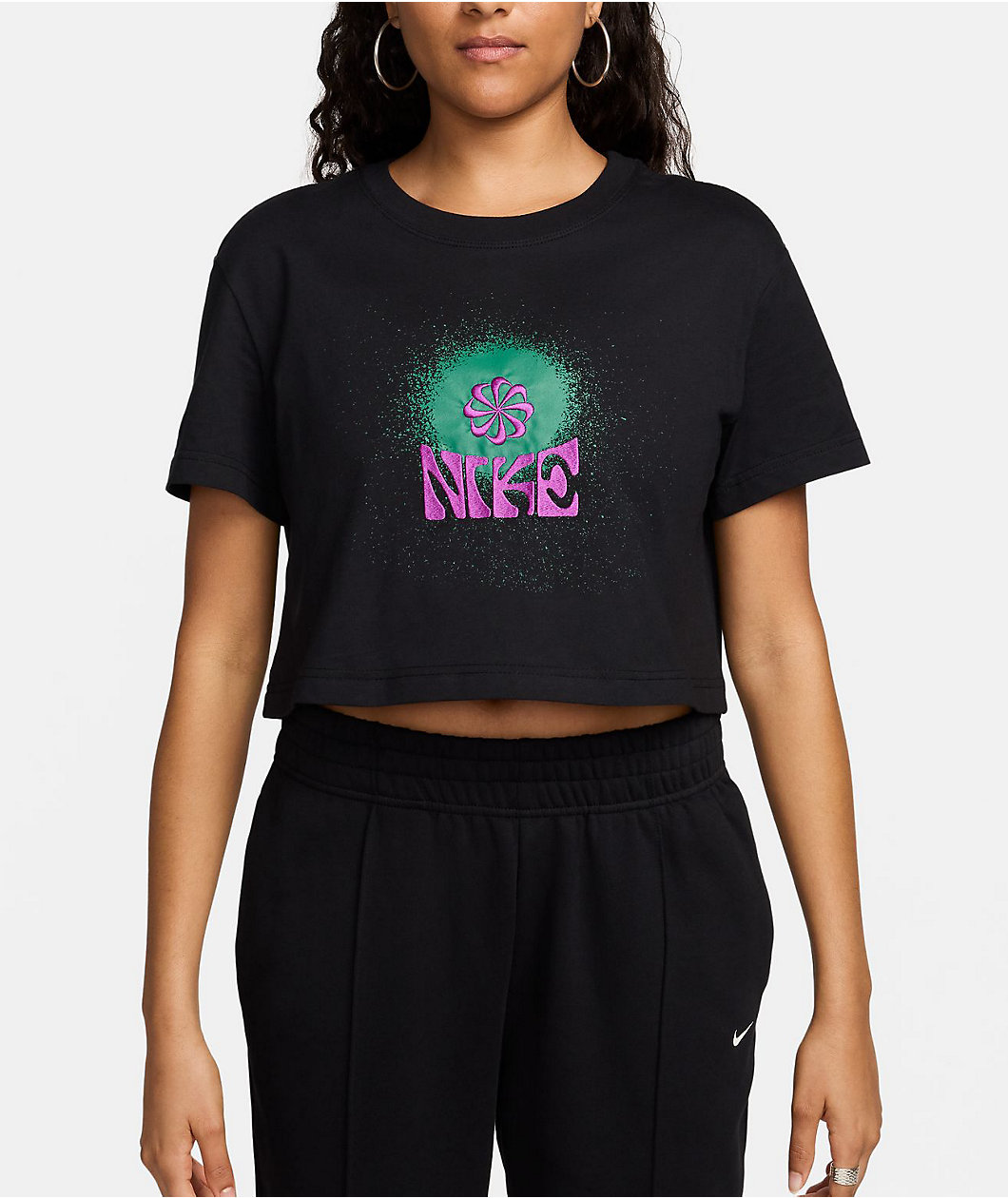 Nike Sportswear OC 1 Black Crop T-Shirt