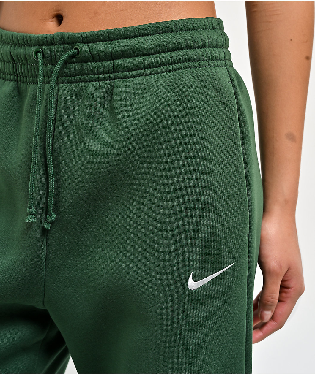 Nike Sportswear Phoenix Fir Green High Rise Wide Leg Sweatpants