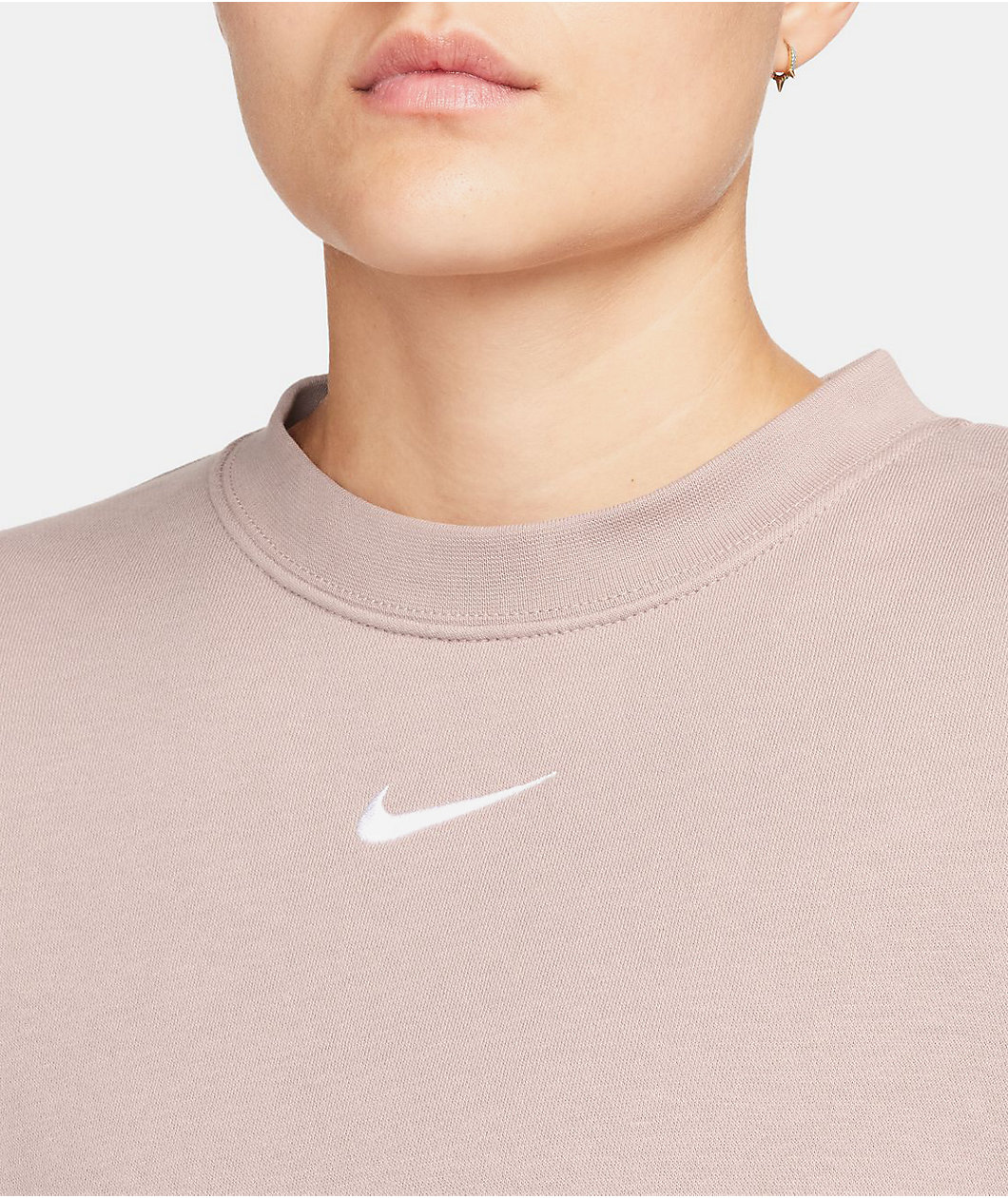 Nike Sportswear Phoenix Fleece Diffused Taupe & Sail Oversized Crewneck Sweatshirt