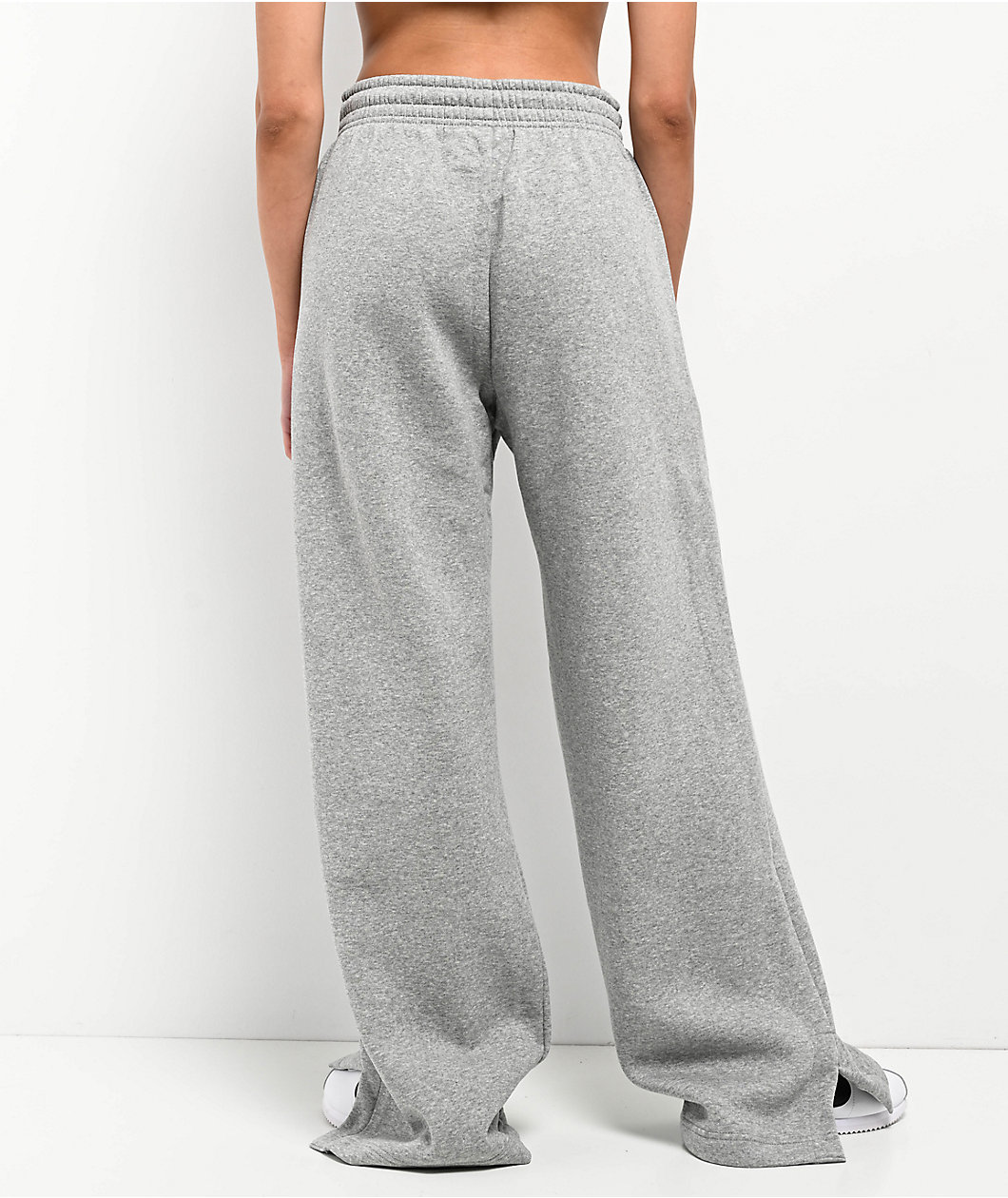 Nike Sportswear Phoenix Fleece Heather Grey High Rise Wide Leg Sweatpants