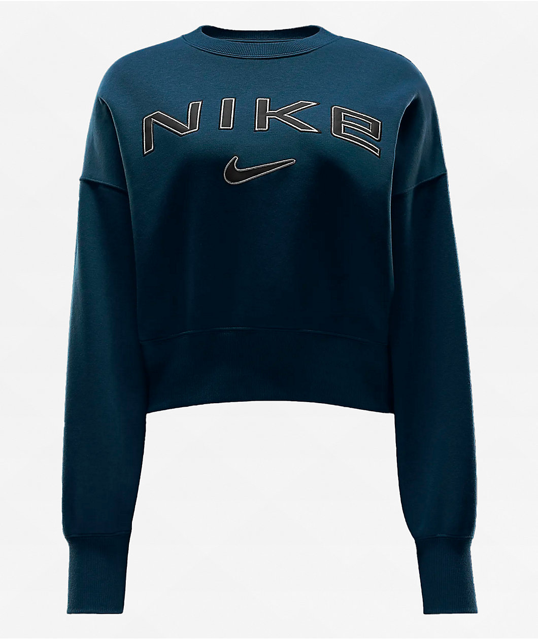 Nike Sportswear Phoenix Fleece Logo Armory Navy Quarter Zip Oversized Sweatshirt