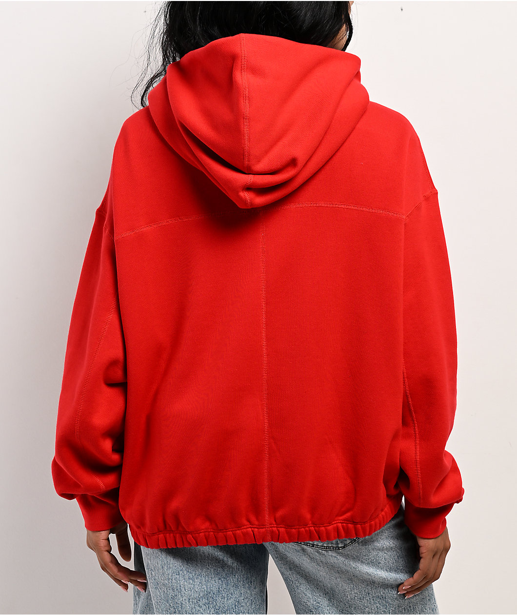Nike Sportswear Street Red Oversized Zip Hoodie
