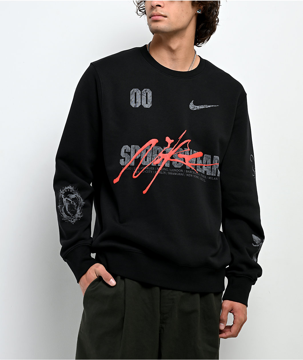 Nike Sportswear Victory Club Fleece Black Crewneck Sweatshirt