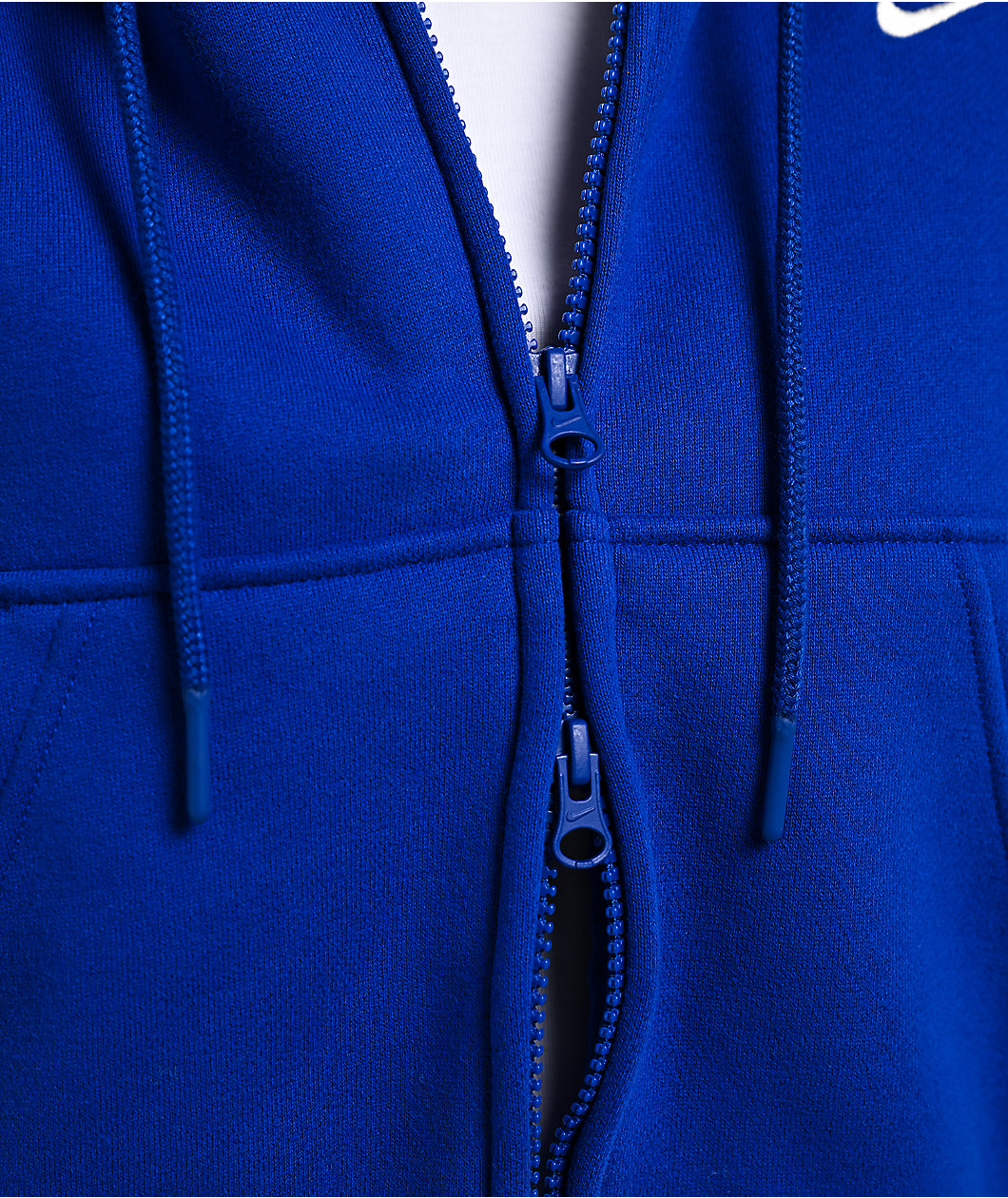 Nike Studio Blue Oversized Crop Zip Hoodie
