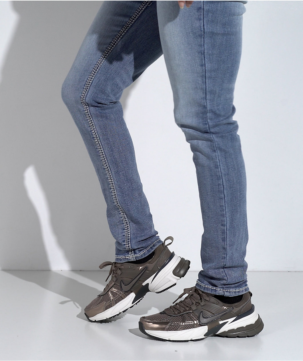 Nike V2K Run Mink Brown & Ironstone Shoes