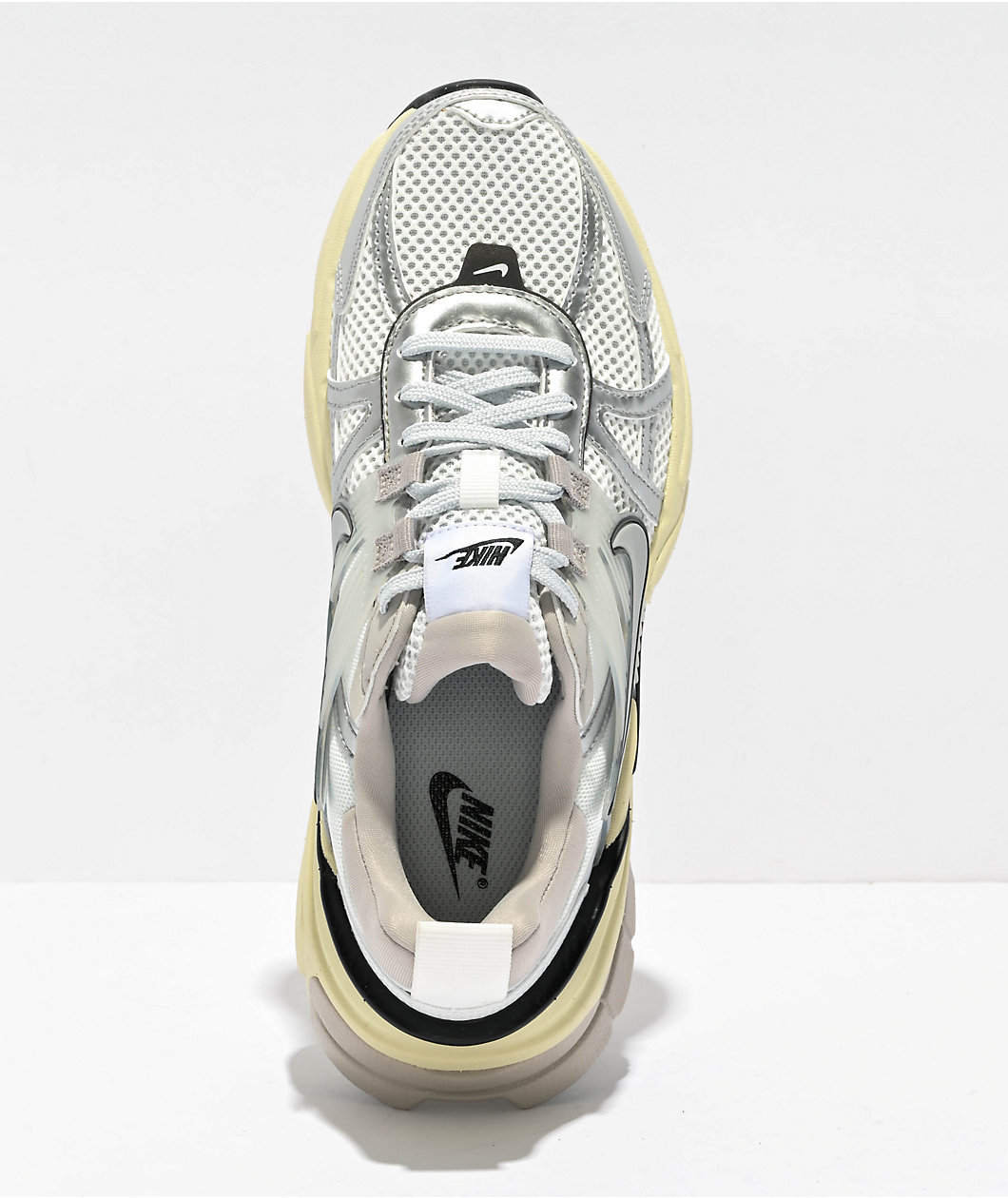 Nike V2K Run Summit White & Metallic Silver Shoes 