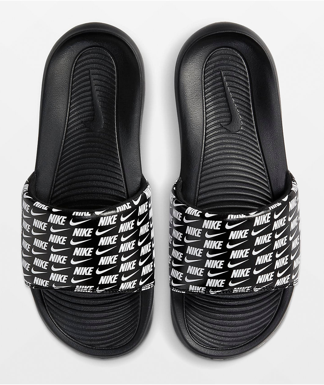 Nike Victori One Printed Black & White Slide Sandals