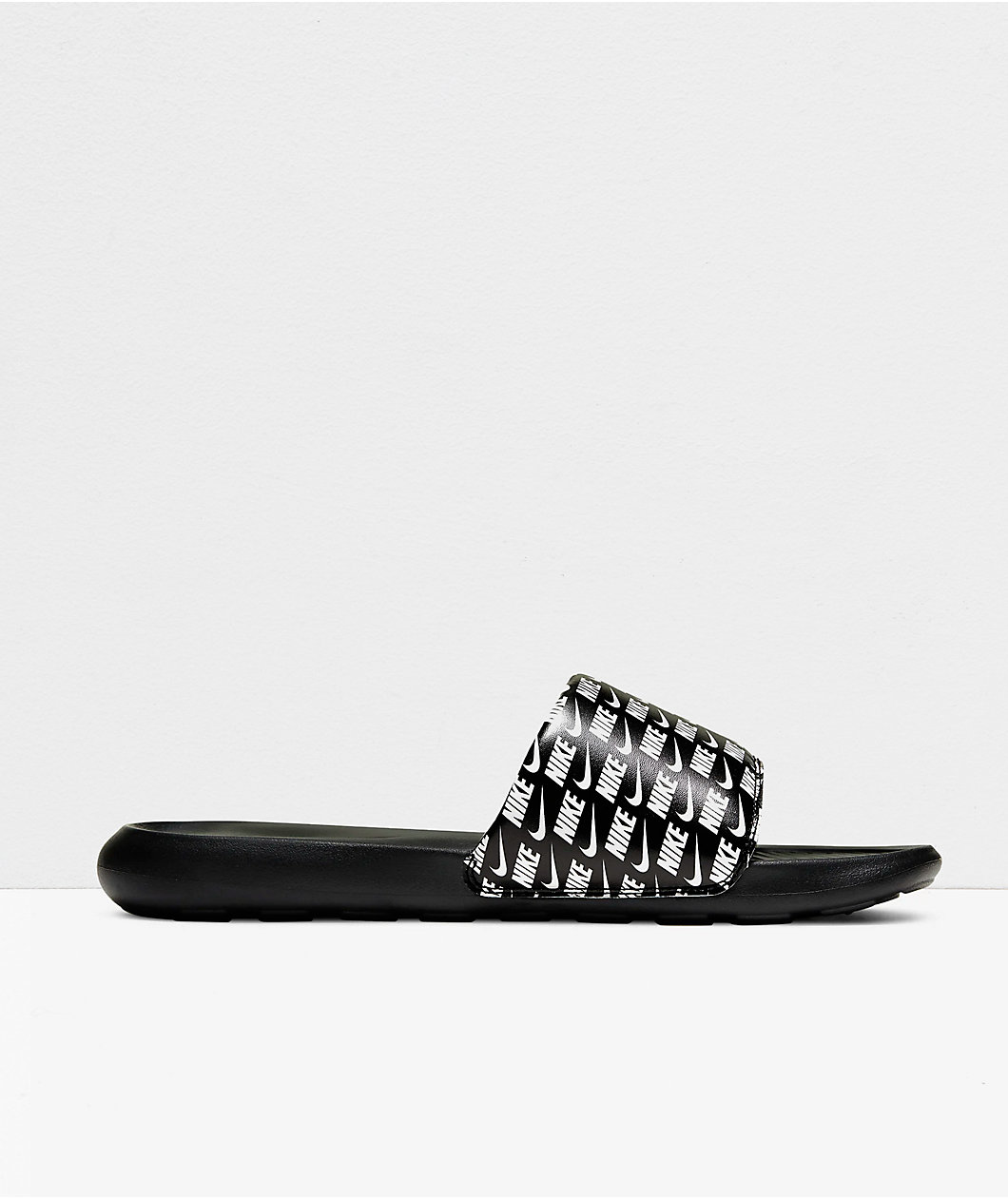 Nike Victori One Printed Black & White Slide Sandals