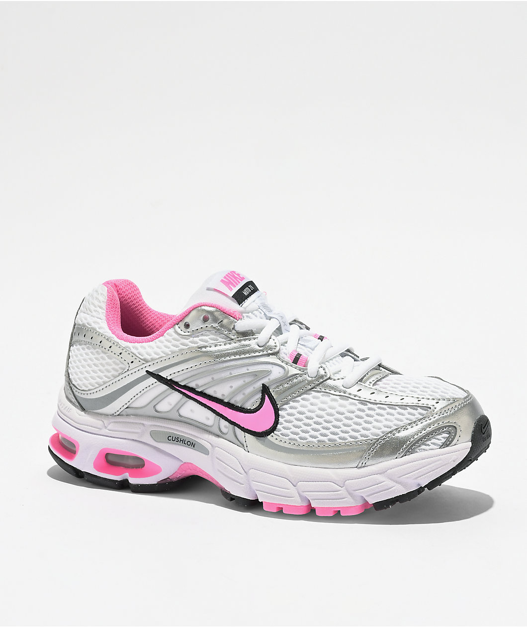 Nike Women's Air Max Moto 2K White, Metallic Silver & Pink Shoes
